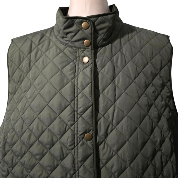 Lands’ End Primaloft Quilted Hunter Green Vest Plus Size 3X Layering Outdoor NWT - Picture 3 of 6